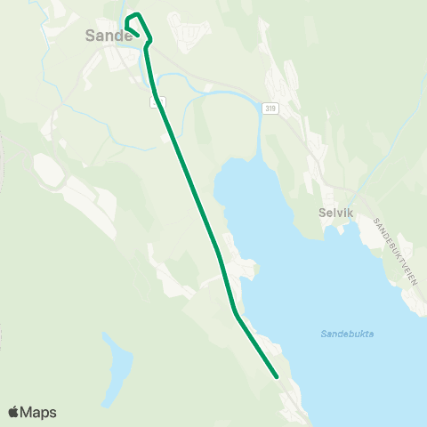 VKT - Vestfold Kollektivtrafikk Sande-Holm map