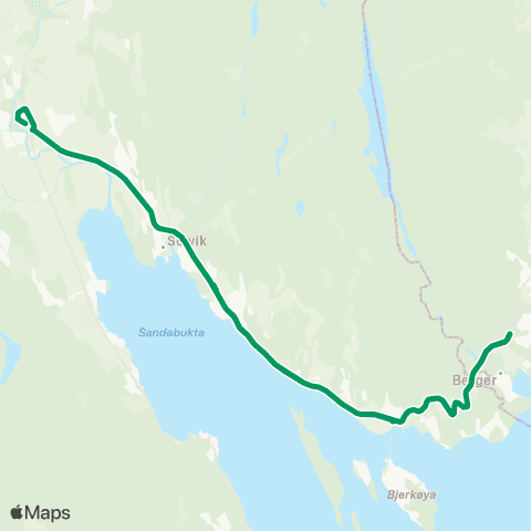 VKT - Vestfold Kollektivtrafikk Sande usk-Berger kafe map