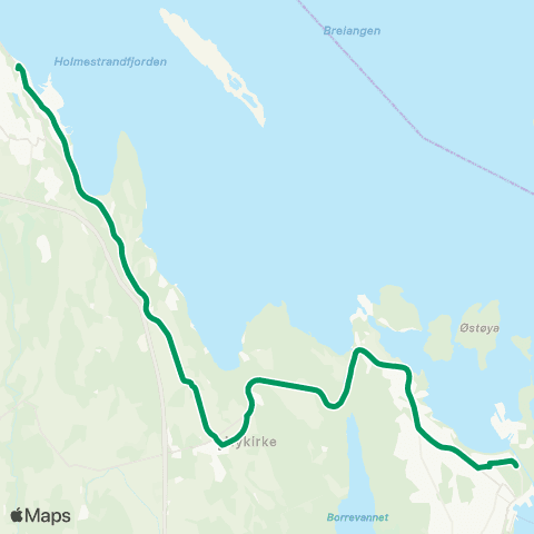 VKT - Vestfold Kollektivtrafikk Holmestrand vgs-Holmestrand map