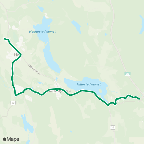 VKT - Vestfold Kollektivtrafikk Hof-Sundbyfoss map