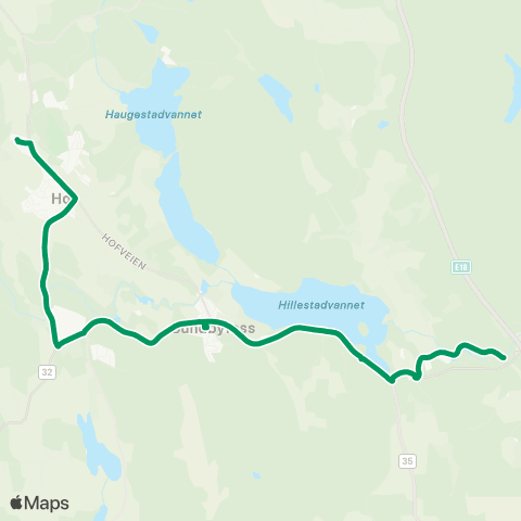 VKT - Vestfold Kollektivtrafikk Hof-Kronlia map
