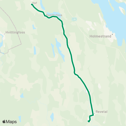 VKT - Vestfold Kollektivtrafikk Hof-Re map