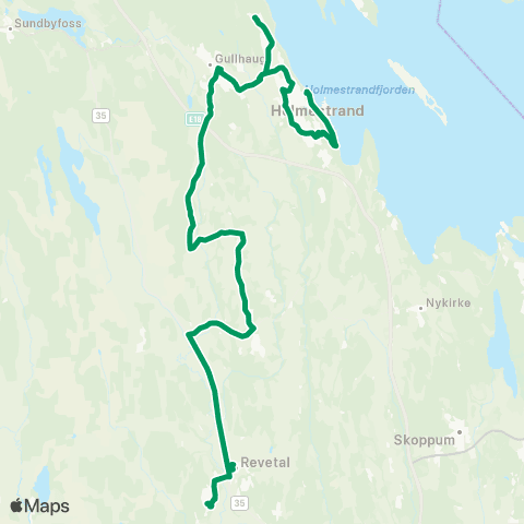 VKT - Vestfold Kollektivtrafikk Botne-Hillestad-Eplerød map