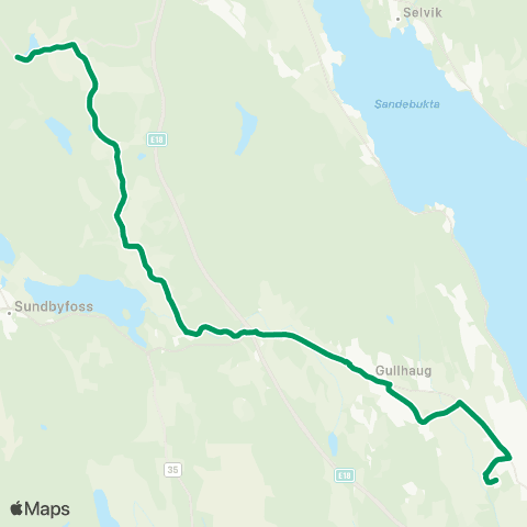 VKT - Vestfold Kollektivtrafikk Kirkevold-Fon map