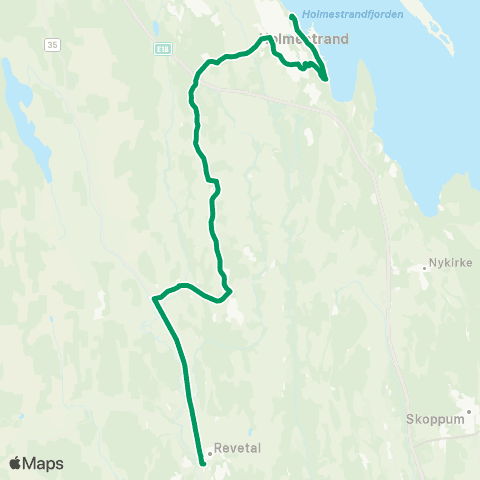 VKT - Vestfold Kollektivtrafikk Revetal-Kirkevoll-Holmestrand map