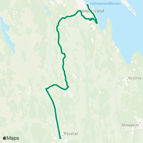 VKT - Vestfold Kollektivtrafikk Revetal-Kirkevoll-Hstr vgs map