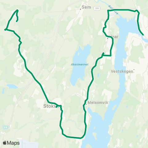 VKT - Vestfold Kollektivtrafikk Natt Tønsberg-Stokke map