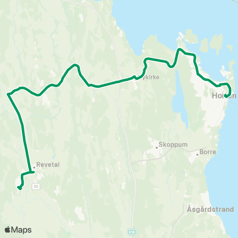VKT - Vestfold Kollektivtrafikk Horten-Våle map
