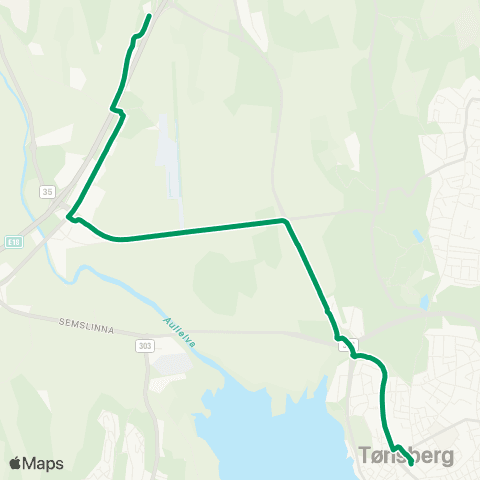 VKT - Vestfold Kollektivtrafikk Tønsberg-Nauen map