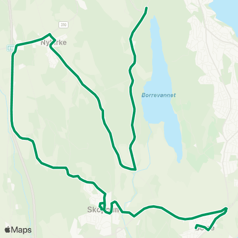 VKT - Vestfold Kollektivtrafikk Borre-Skoppum-Nykirke-Rygland map