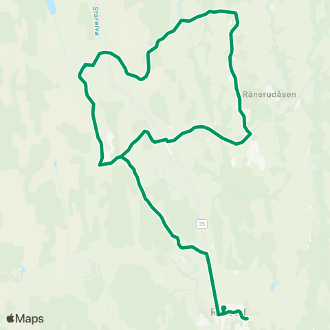 VKT - Vestfold Kollektivtrafikk Fon-Kirkevoll-Revetal map