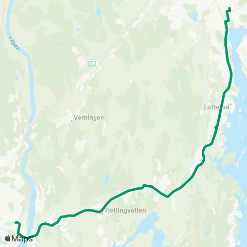 VKT - Vestfold Kollektivtrafikk Thor H.vgs-Tjølling-Sandefjord map