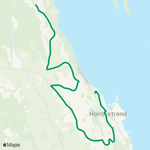 VKT - Vestfold Kollektivtrafikk Kleiverud-Holmestrand map