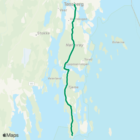 VKT - Vestfold Kollektivtrafikk Sundene-Verdens Ende map