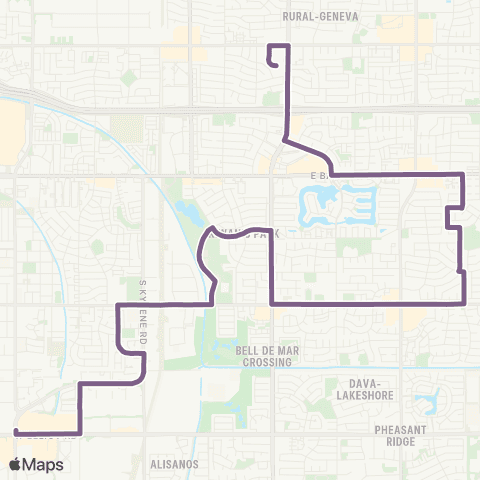 Valley Metro Tempe Orbit Circulator map