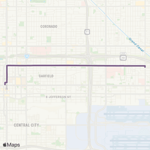 Valley Metro Roosevelt St map