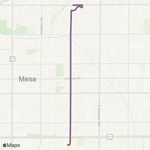 Valley Metro Stapley Dr map
