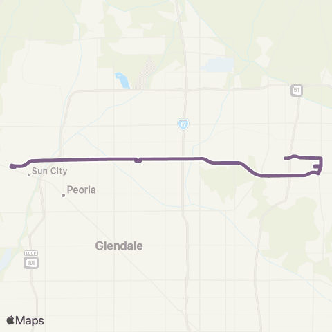 Valley Metro Thunderbird Rd map