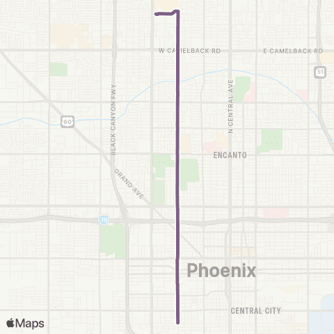 Valley Metro 15th Ave map