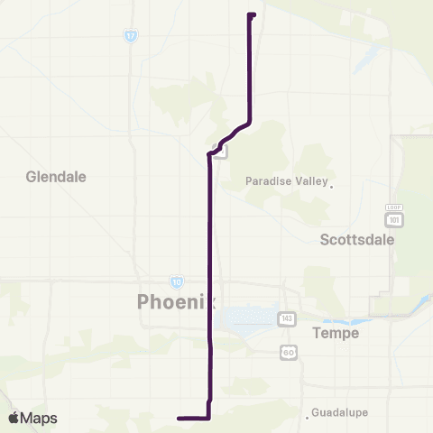 Valley Metro 16th St map