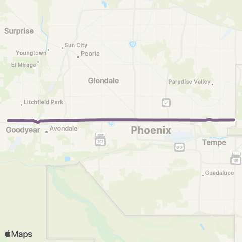 Valley Metro McDowell Rd map
