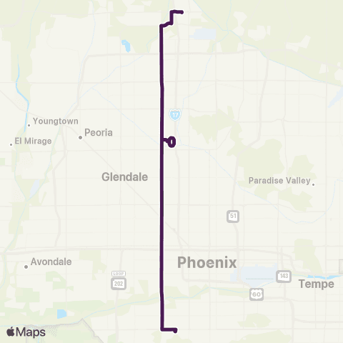 Valley Metro 35th Ave map