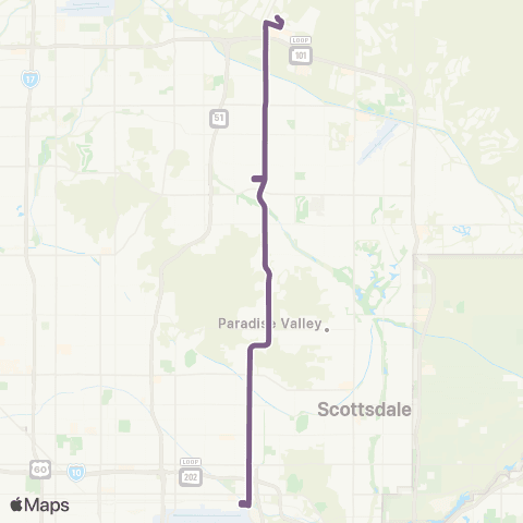 Valley Metro 44th St / Tatum Blvd map
