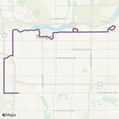 Valley Metro 48th St map