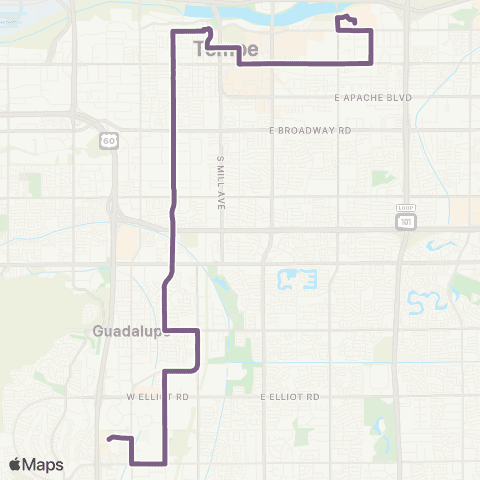 Valley Metro Hardy Dr map
