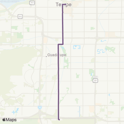 Valley Metro Mill Ave / Kyrene Rd map