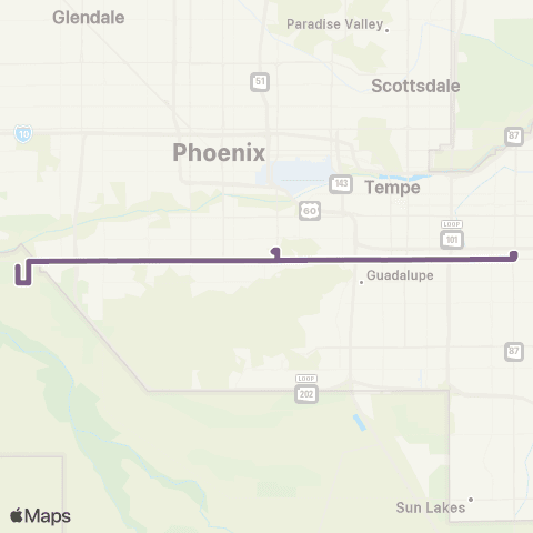 Valley Metro Baseline Rd map