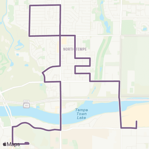 Valley Metro Tempe Orbit Circulator map