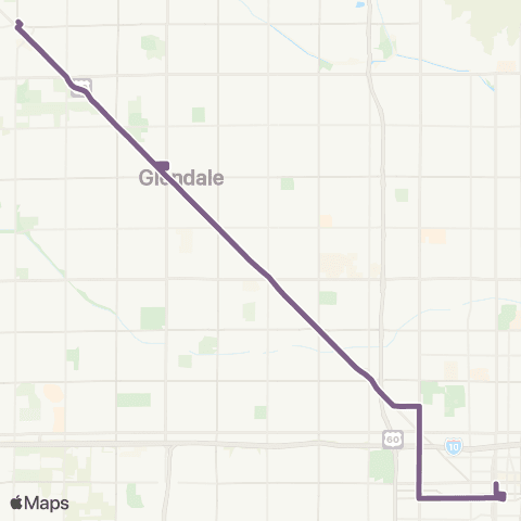 Valley Metro Grand Ave Limited map