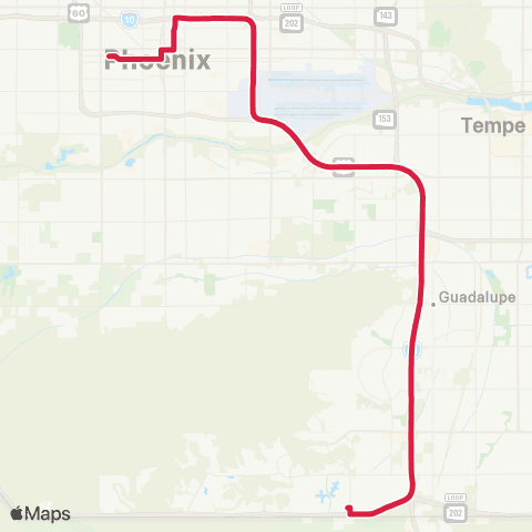 Valley Metro I-10 East RAPID map