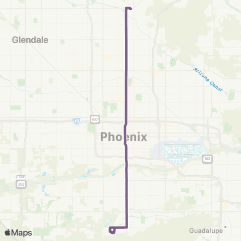 Valley Metro Central Ave map