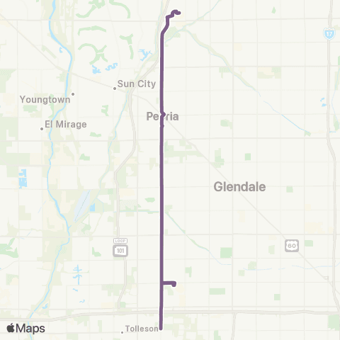 Valley Metro 83rd Ave map