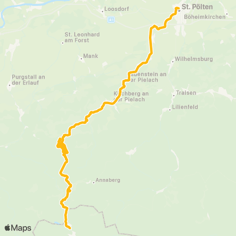 VOR St. Pölten Hbf. - Laubenbachmühle - Mariazell map