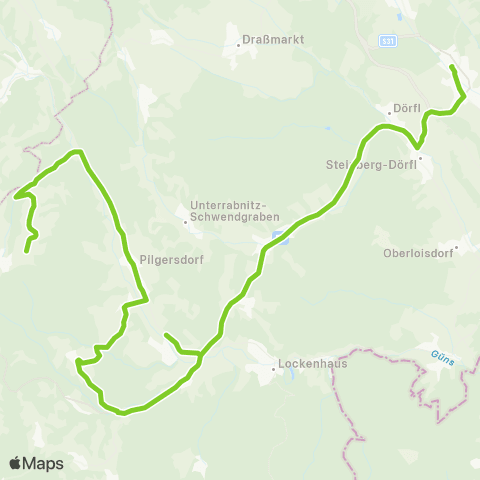 Verkehrsverbund Ost-Region Oberpullendorf - Kirchschlag i.d. Buckligen Welt map
