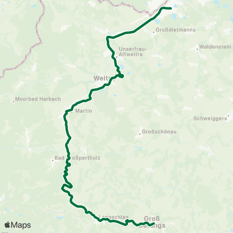 VOR Gmünd - Groß Gerungs map
