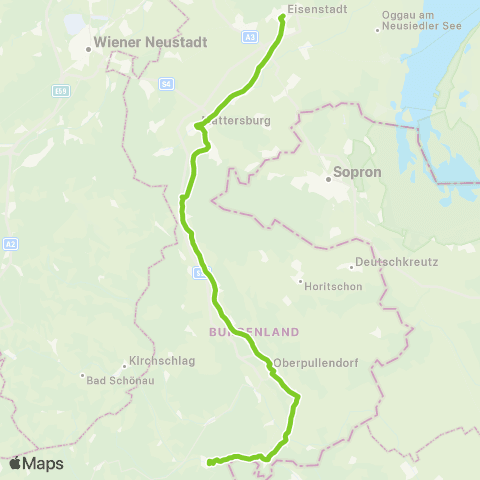 Verkehrsverbund Ost-Region Eisenstadt - Oberpullendorf - Lockenhaus map