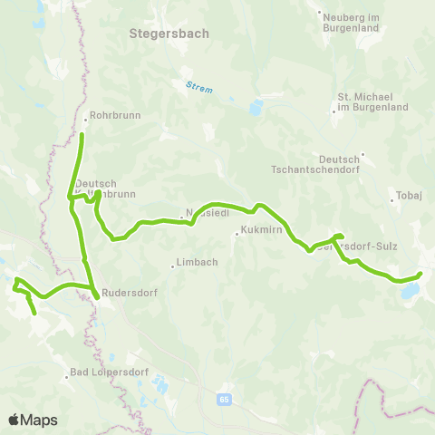 Verkehrsverbund Ost-Region Güssing - Kukmirn - Deutsch Kaltenbrunn - Fürstenfeld map