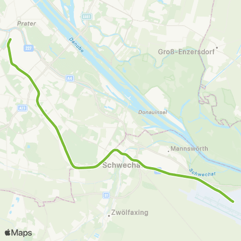 VOR Wien Mitte - Flughafen Wien (VIE) map