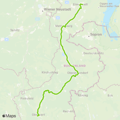 Verkehrsverbund Ost-Region Oberwart - Oberpullendorf - Mattersburg - Eisenstadt map