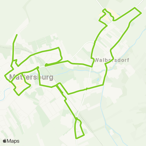 Verkehrsverbund Ost-Region Stadtverkehr St. Pölten Viehofen - Traisenpark - Hbf. - Spratzern - Hart map