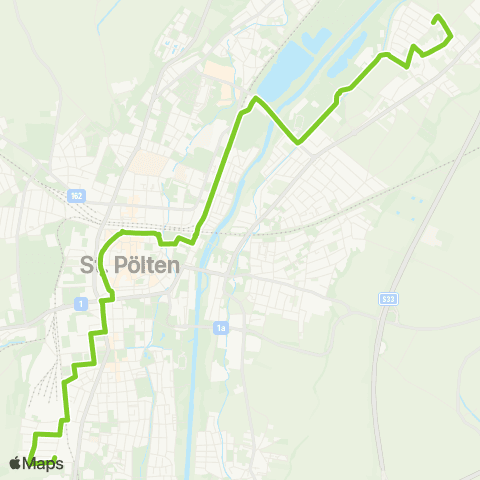 Verkehrsverbund Ost-Region Stadtverkehr St. Pölten Ratzersdorf - Viehofner See - Hbf. - Teufelhof map
