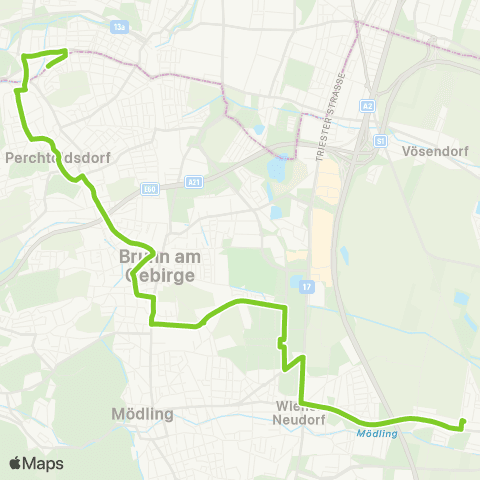 Verkehrsverbund Ost-Region Biedermannsdorf - Maria Enzersdorf - Perchtoldsdorf map