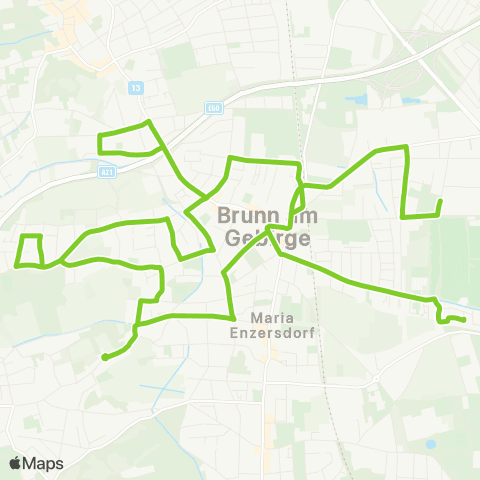 Verkehrsverbund Ost-Region Schülerverkehr Brunn am Gebirge map