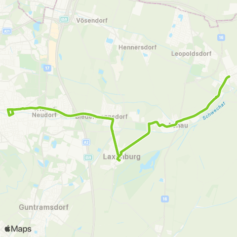 Verkehrsverbund Ost-Region Mödling - Laxenburg - Maria Lanzendorf map