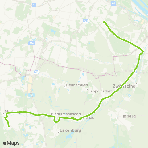 Verkehrsverbund Ost-Region Simmering - Schwechat - Maria Lanzendorf - Himberg / Mödling map