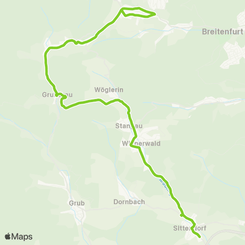 Verkehrsverbund Ost-Region Sittendorf - Sulz - Breitenfurt map